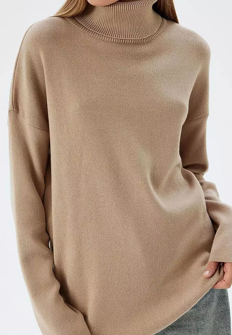 Turtleneck Oversize Knitwear Sweater
