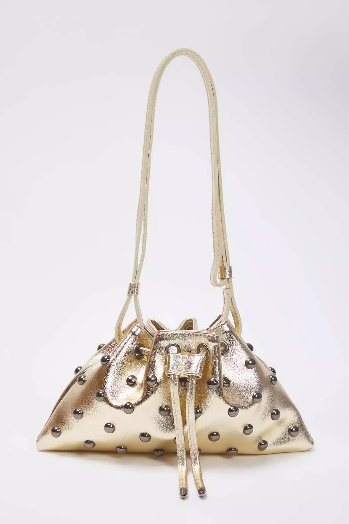 Gold Troc Embroidered Women's Mini/Small Pouch Shoulder Bag