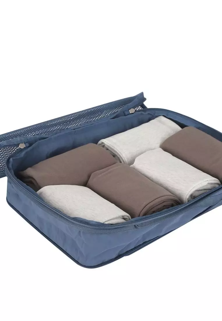 Crossing Waterproof Ripstop Nylon Compression Packing Cube Set (2-Piece Set) - Smoke Blue