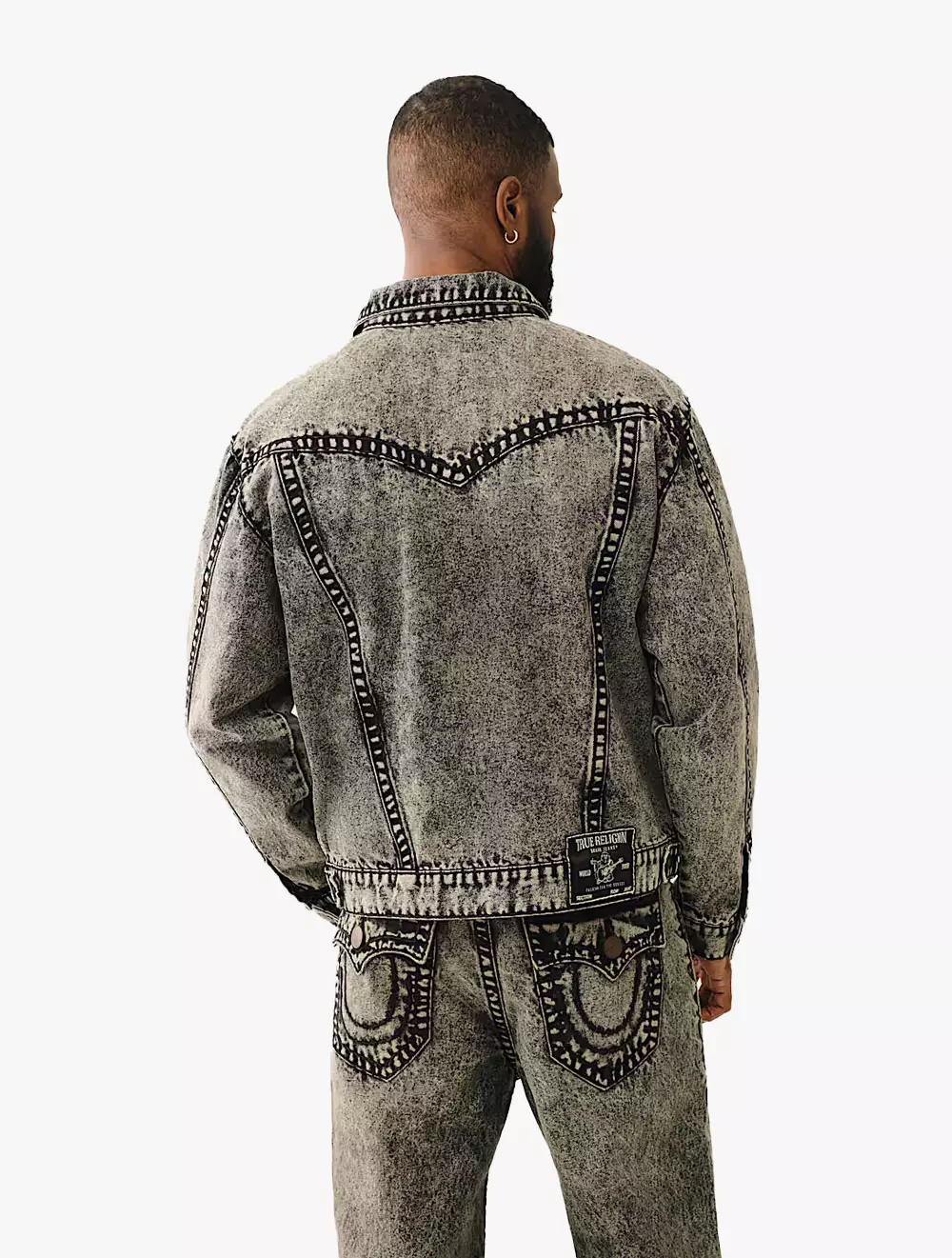 True Religion - Men Jacket - SUPER T OVERSIZED DENIM JACKET - Grey