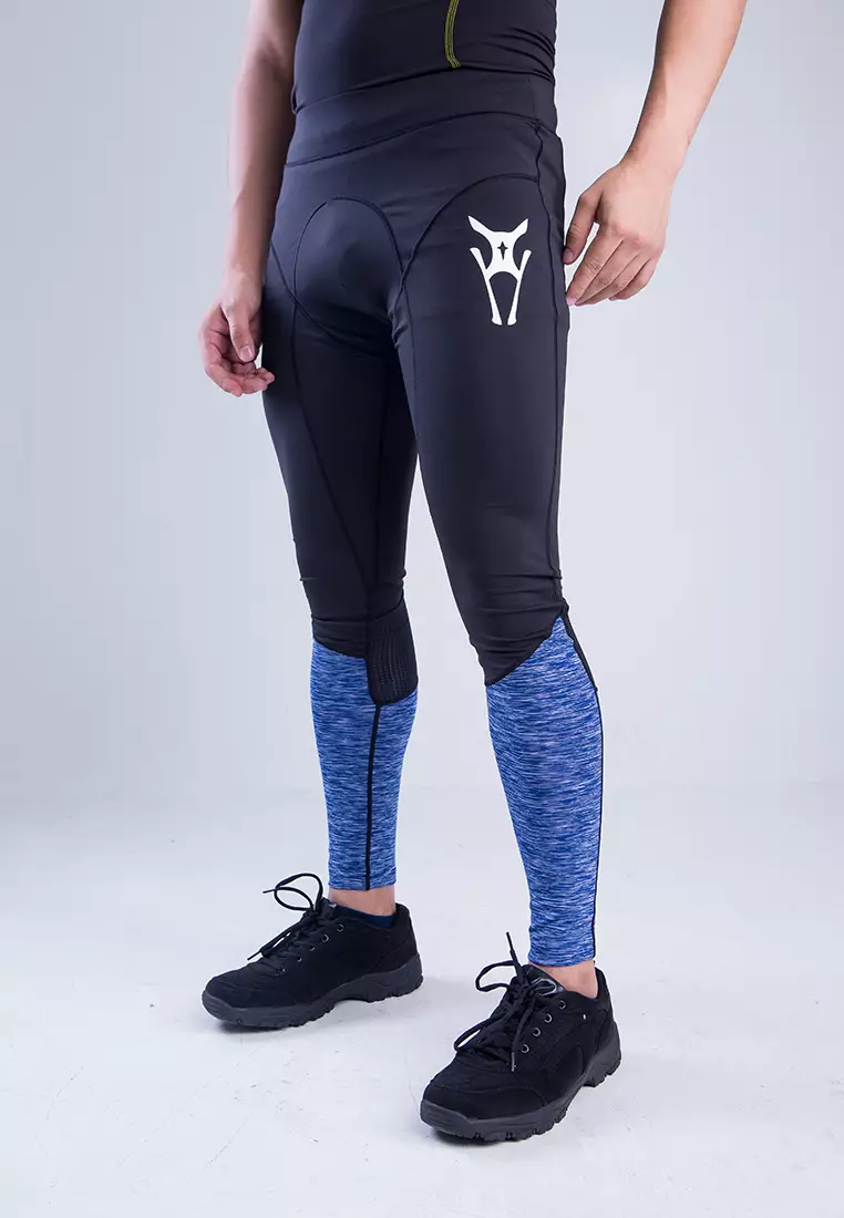 Amnig Men Ardor Compression Long Pants (Black/Blue/Pink)