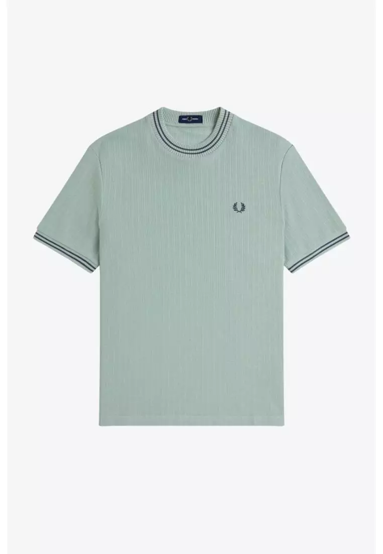Fred Perry M8679 Ribbed Jersey T-Shirt (Bayleaf)