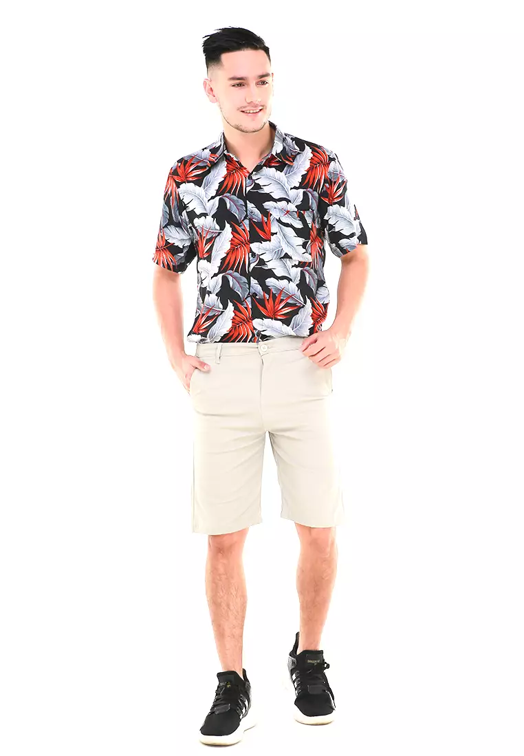 Rishham Celana Pendek Chino Pria Premium Stylish Casual Short Pants Material Cotton ORIGINAL - Cream