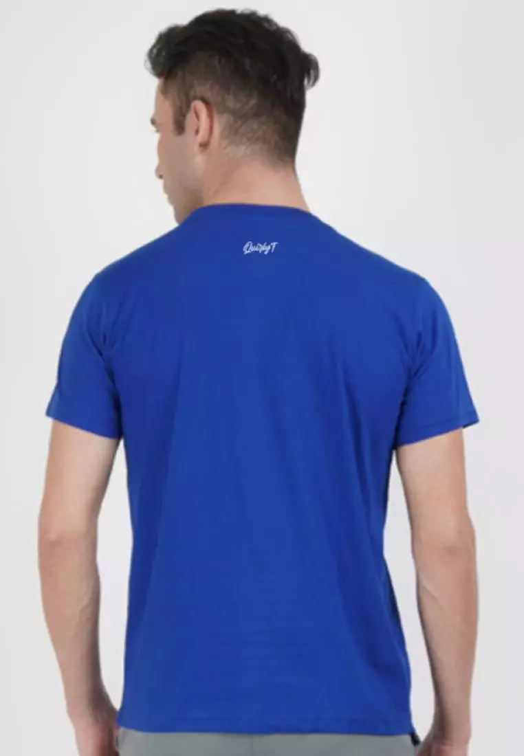 The Ultimate Graphic Royal Blue Cotton Short Sleeve Crew Neck Relaxed Tee