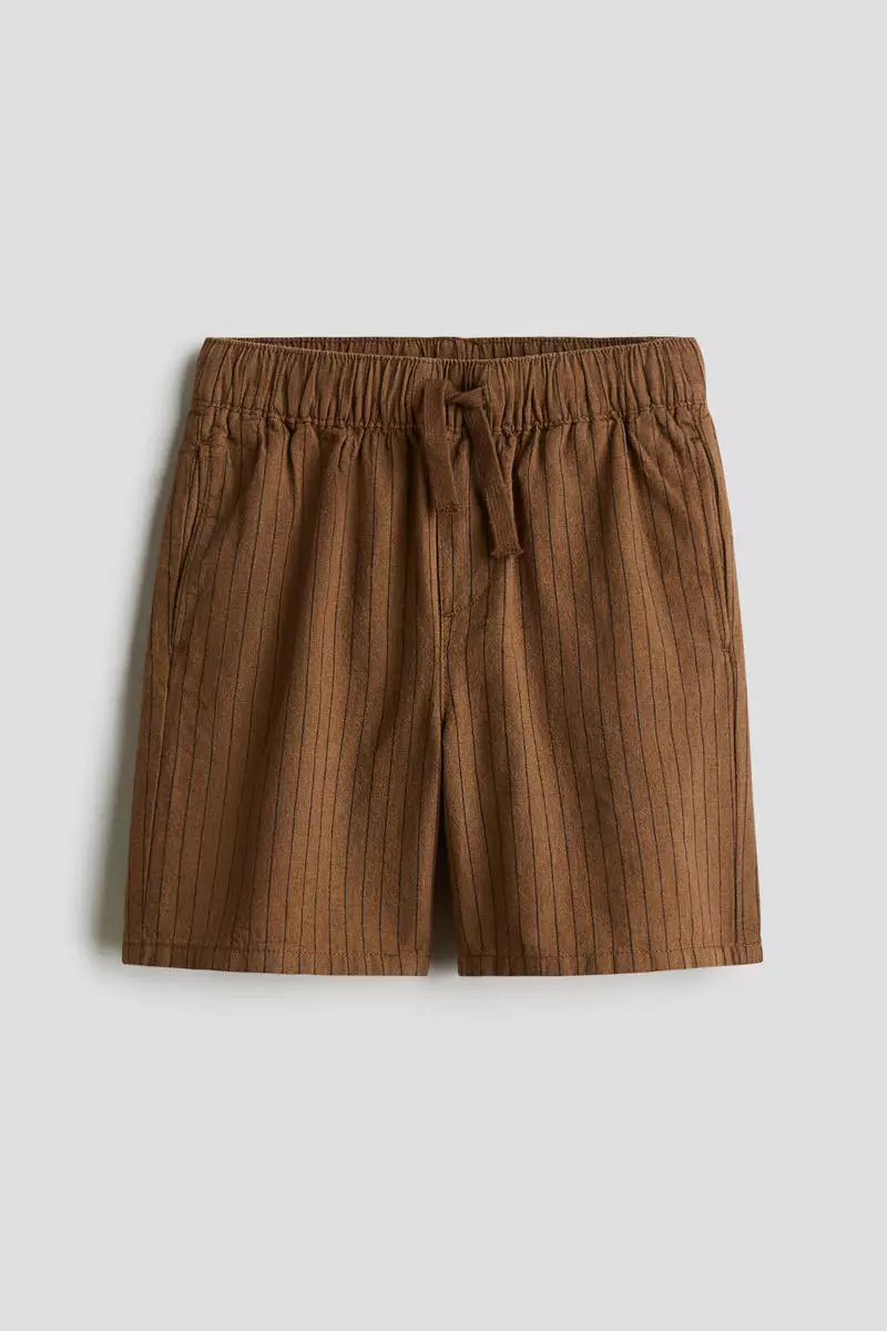 Linen-blend shorts
