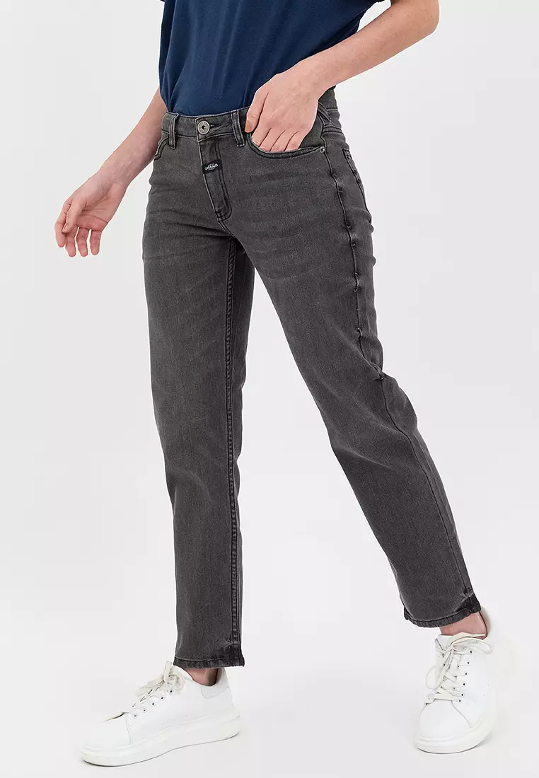 Ladies MW Slim Jeans Black