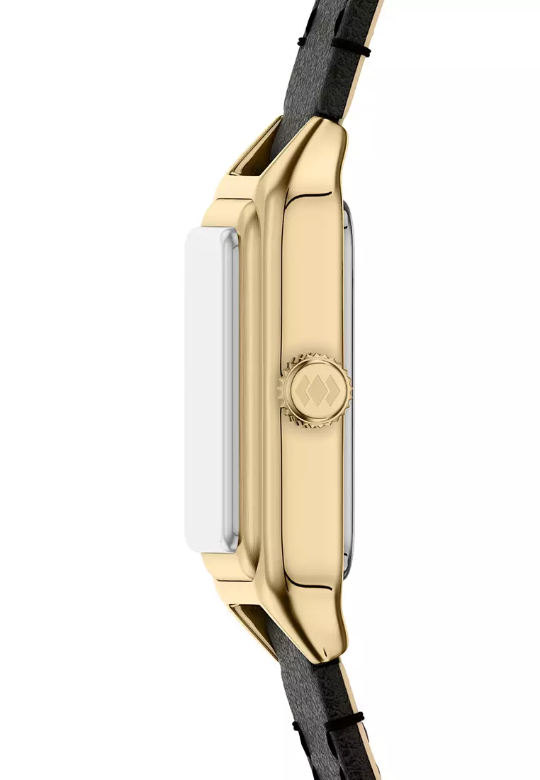 Raquel Black Leather Watch Es5470