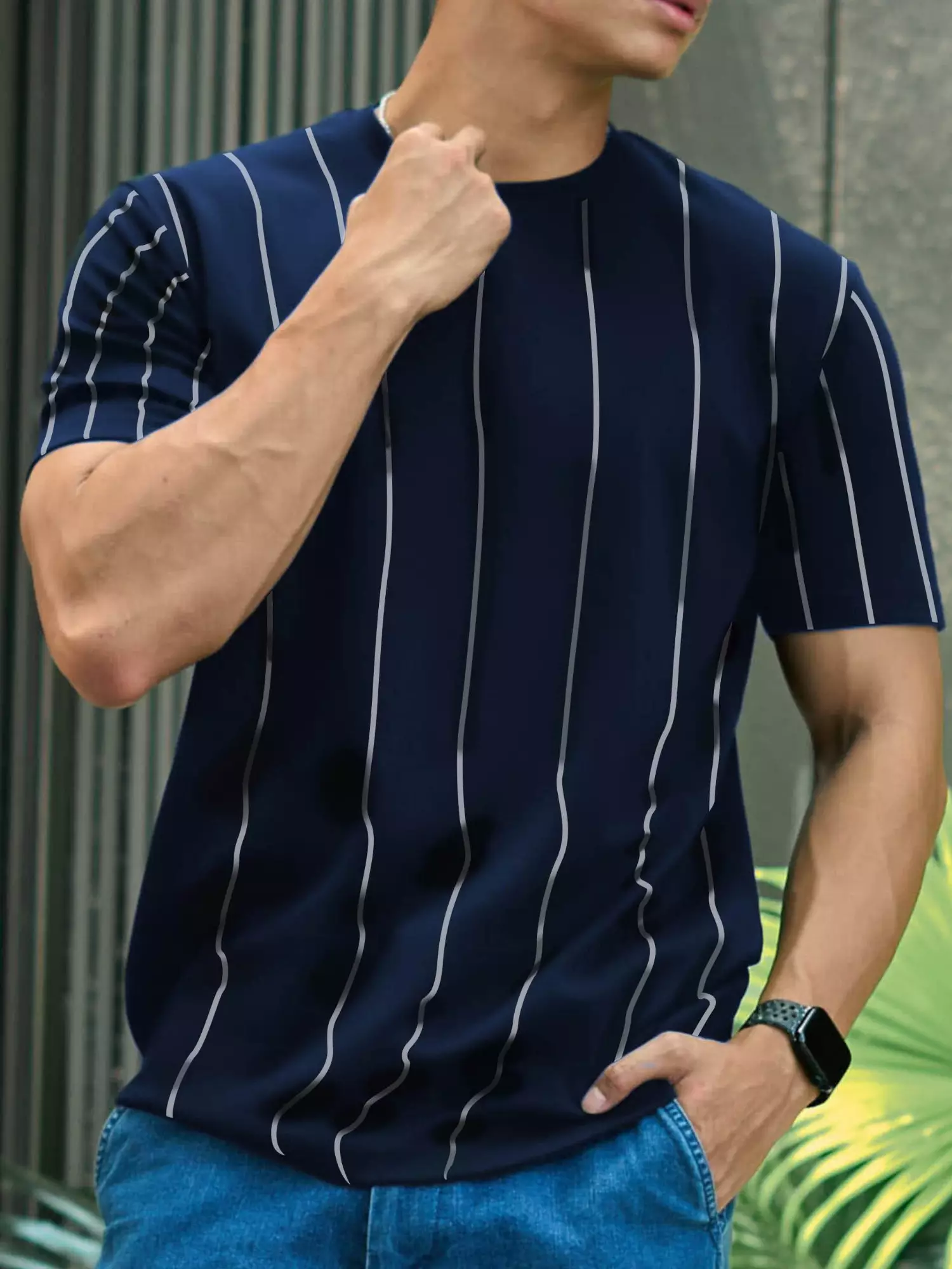 Kale Uranus Navy / Cotton Cloudy / Kaos Boxy Fit / Kaos Korea / Atasan Kaos Pria / Kaos Basic Pria