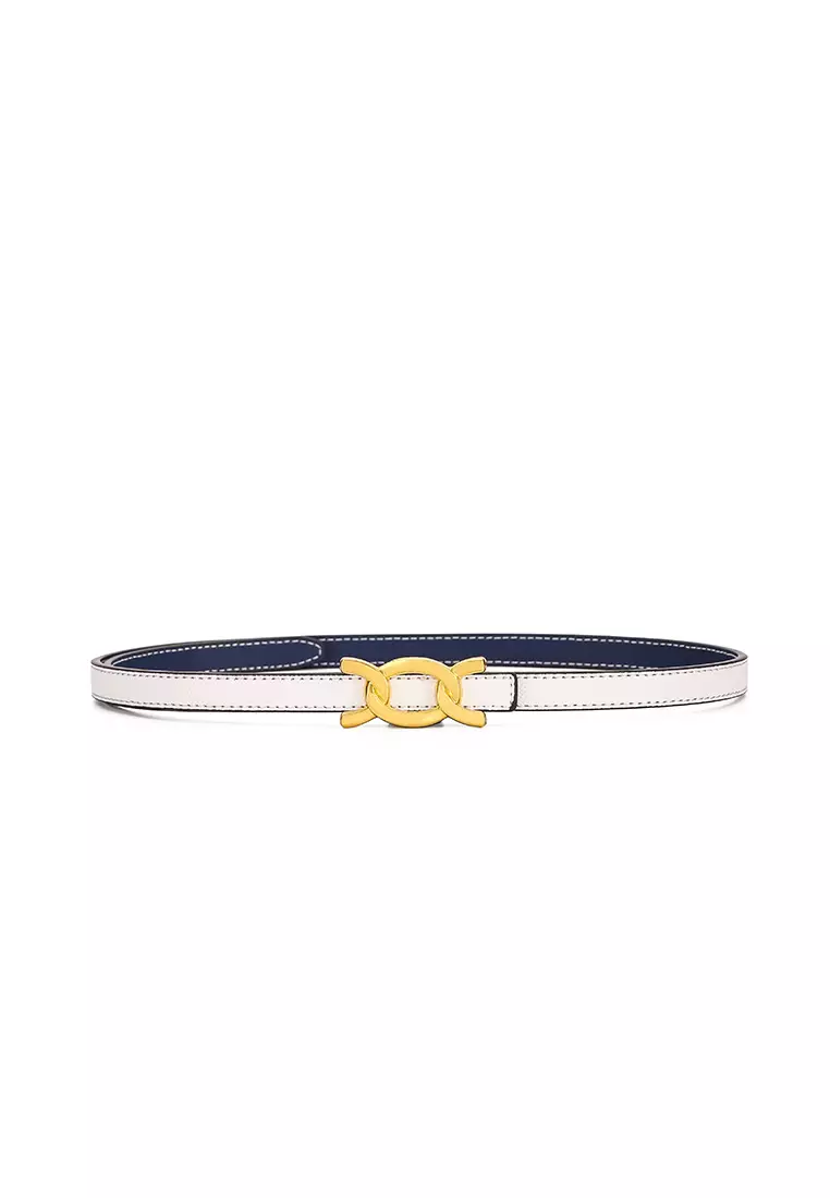 GYKACO ALDEN Navy White - Ikat Pinggang Wanita - Fashion Belt / Sabuk