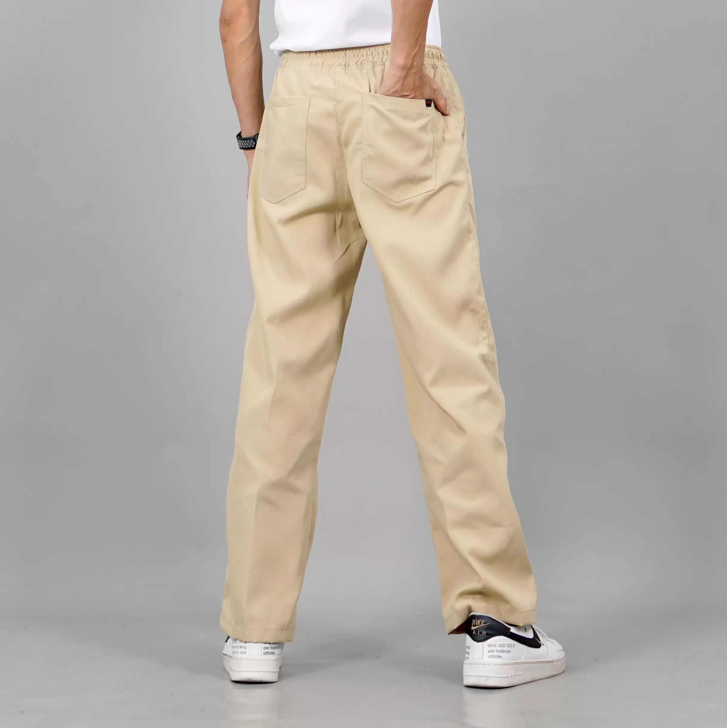  SAM Celana Loose Pants Pria Baggy Pants Pria - KREM