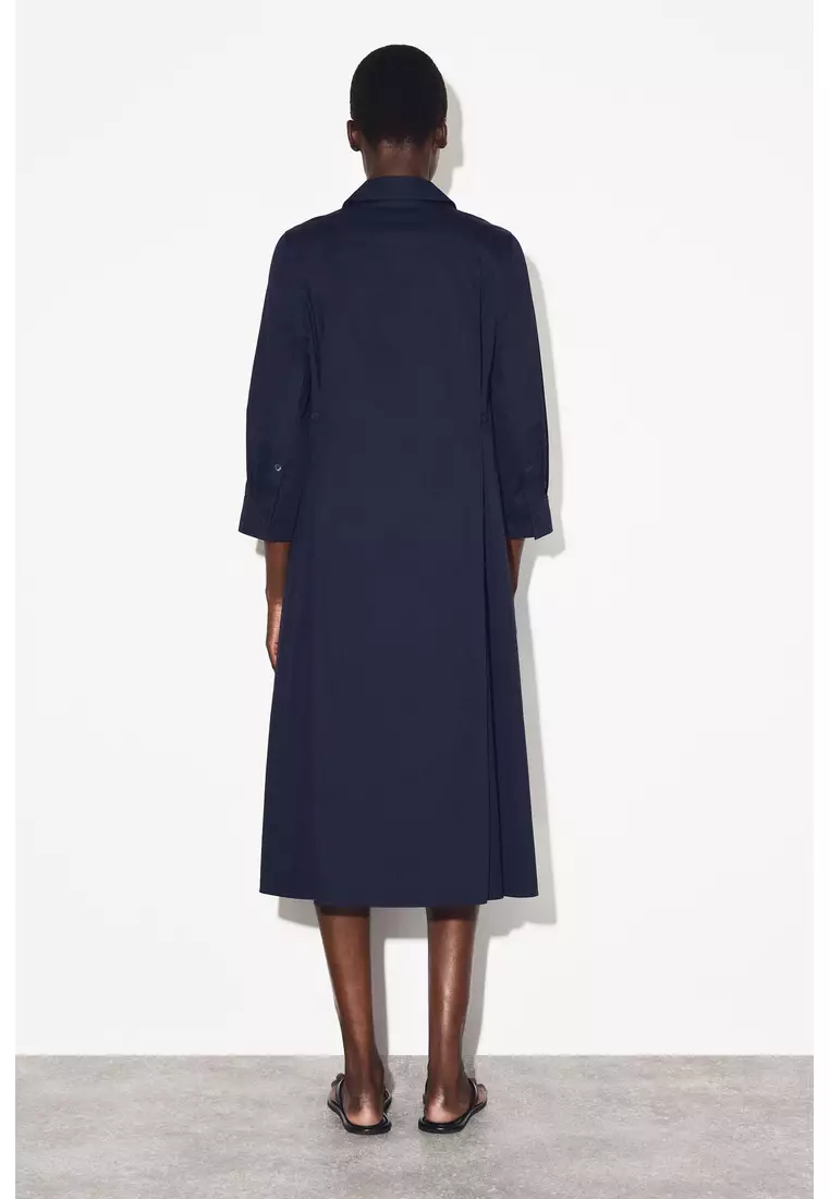 VOLUMINOUS MAXI SHIRT DRESS