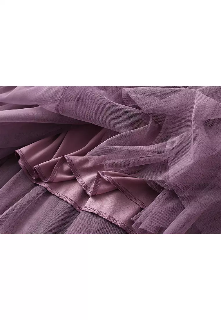 High Waist Slim Mesh Maxi Skirt AF8859