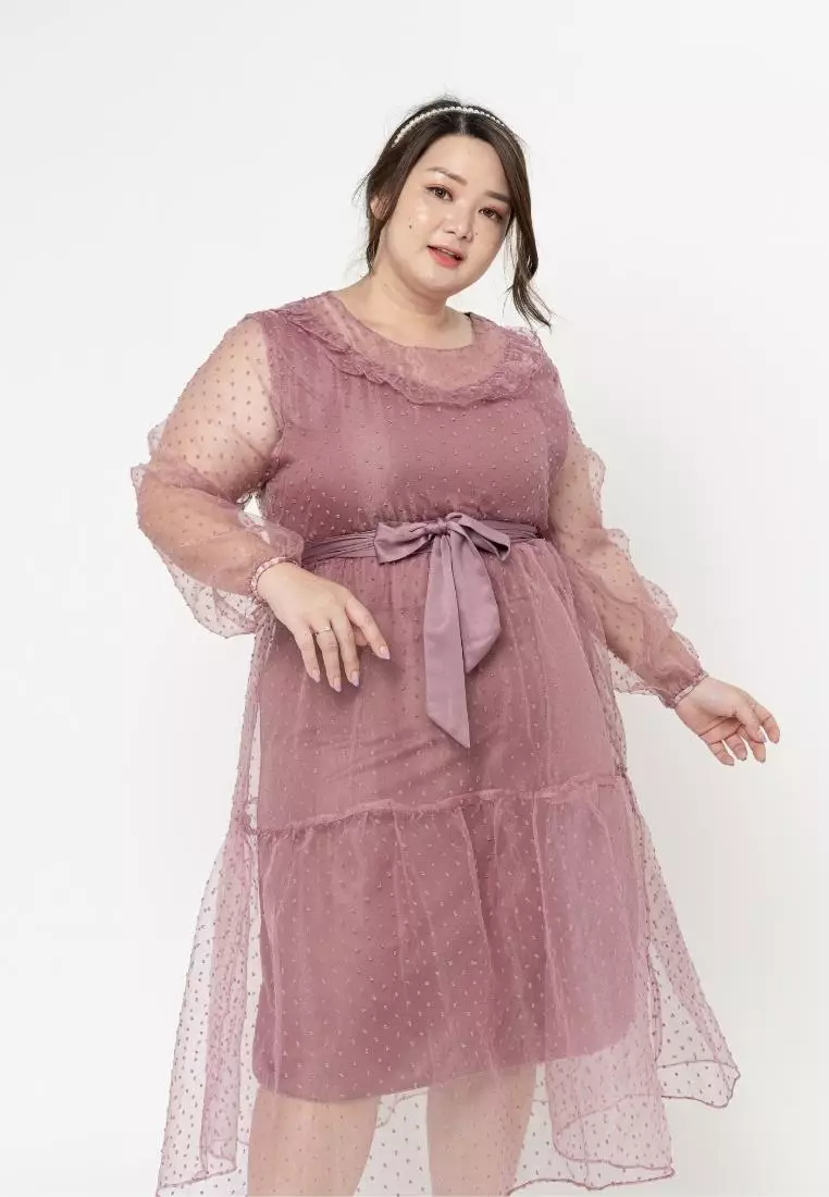Plus Size Dress Valencia Purple