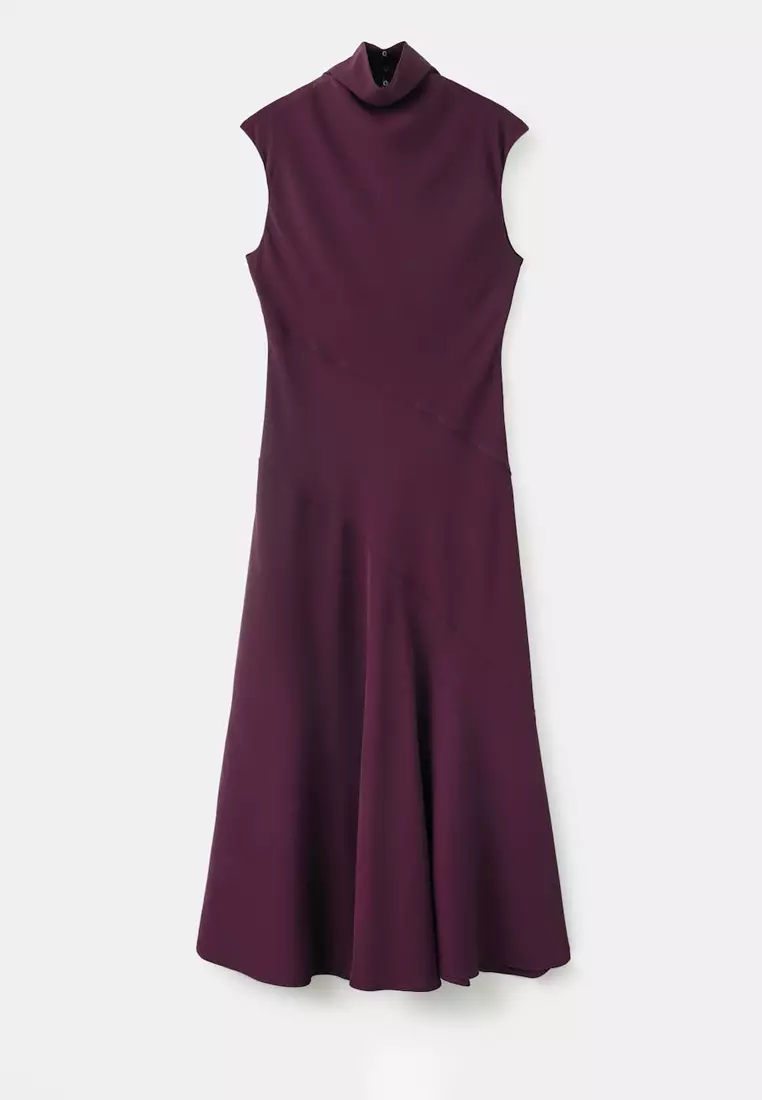 Long Dress With Draped Neck