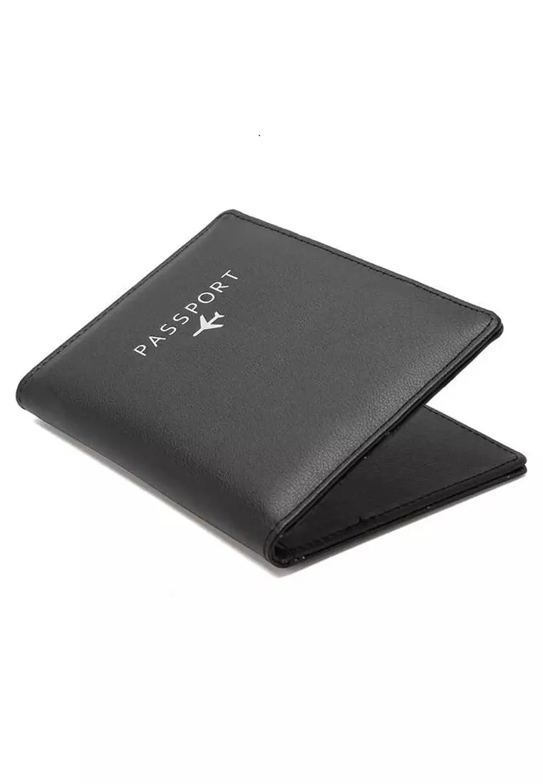 Samde Wallet Passport Unisex Casual Design Elegan Many Slot Material Leather ORIGINAL - Black