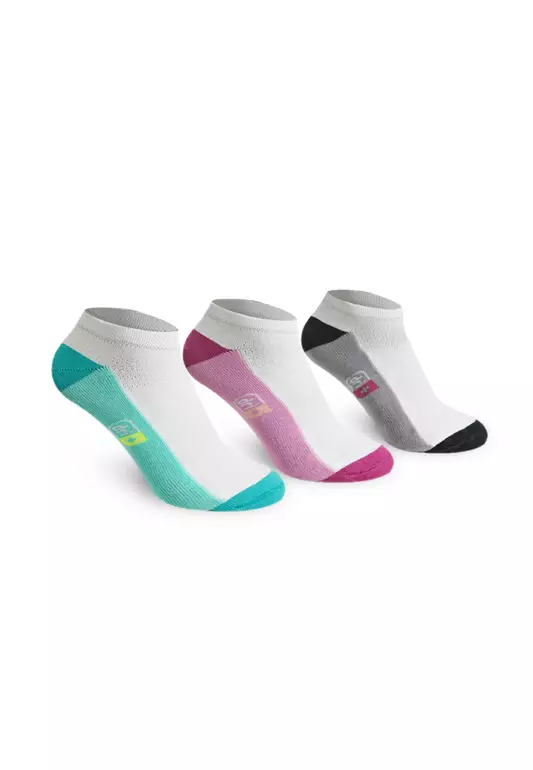 Dri+ Moisture Wicking Dlckg27 Ladies' Cotton Lite Casual Ankle Socks 3 Pairs In A Pack