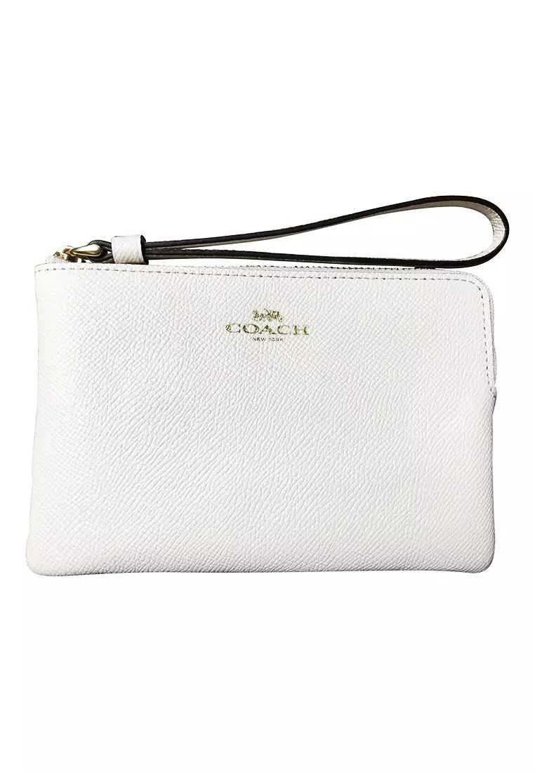 Coach Zip Leather Wallet 58032 White