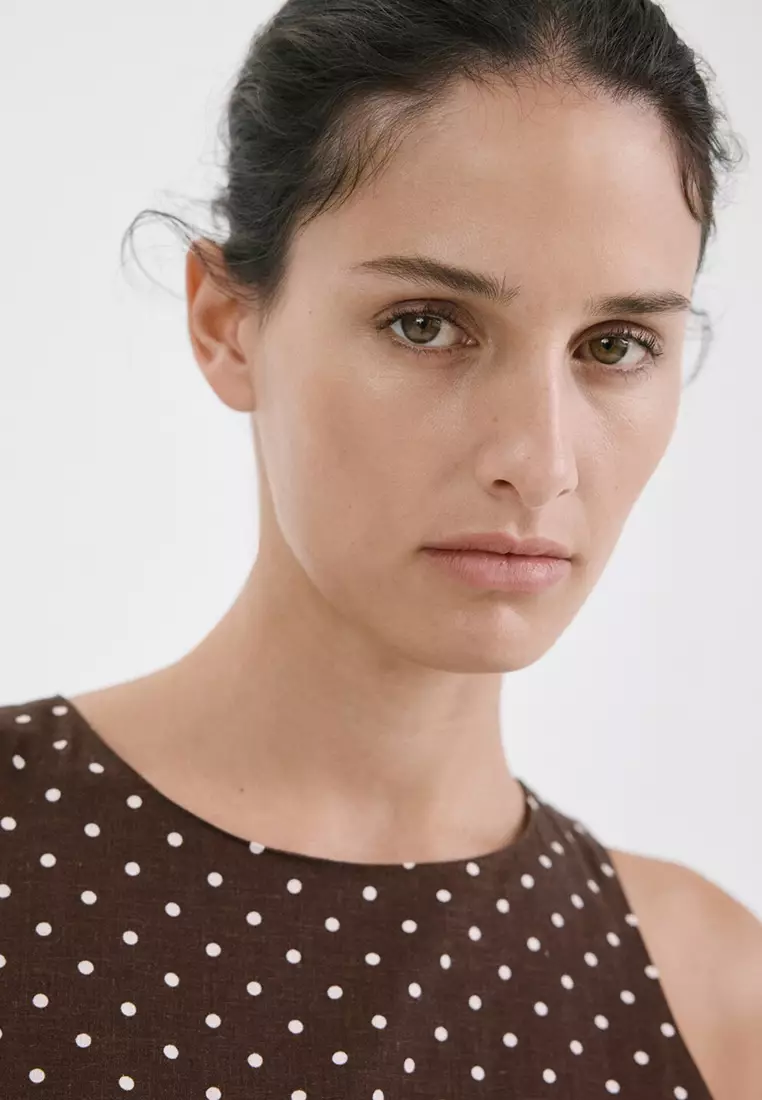 Jumpsuit With Polka-Dot Belt