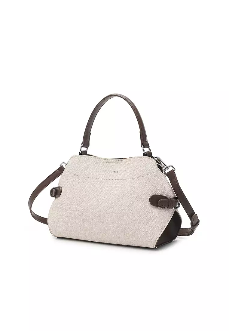 Women's Top Handle Bag / Sling Bag / Crossbody Bag / Shoulder Bag (手拿袋 / 斜孭袋 / 單肩包) - 米黃色 / 棕色