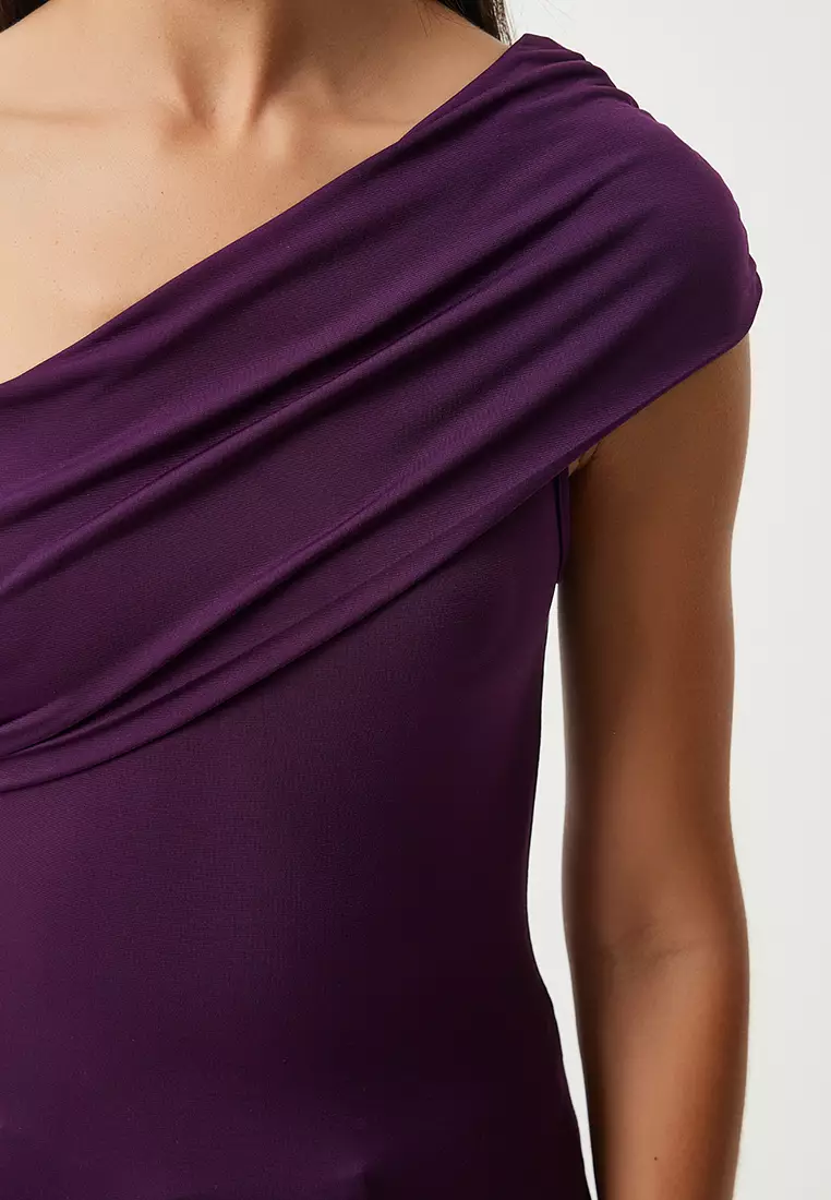 One Shoulder Ruched Blouse