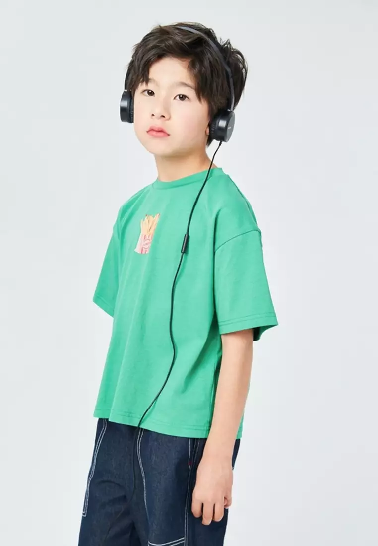 马拉丁男短袖T恤豆绿色夏季T恤