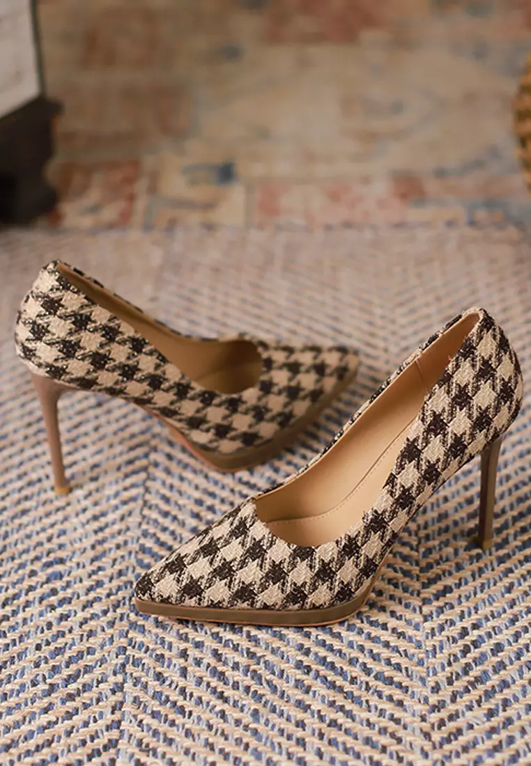 Houndstooth pumps heels outlet