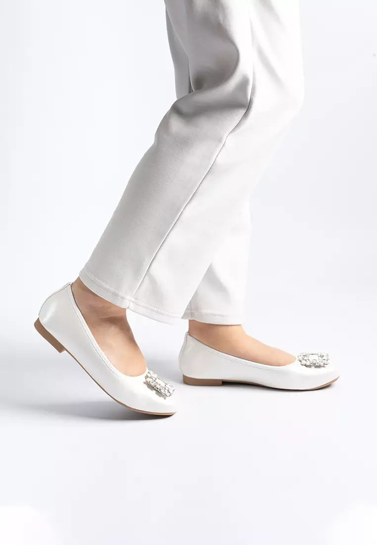 Agness Rhinestone Ballerina Flats