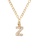 PSYNDROME gold Personalised Initial Letter Alphabet Cubic Zirconia Necklace - Z A2AFEACF191825GS_1