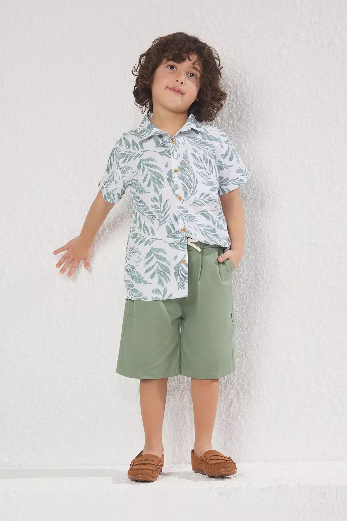 Tropical Shirt and Shorts Set