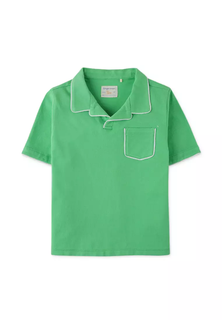 Boys Contrast Piping Polo Shirt