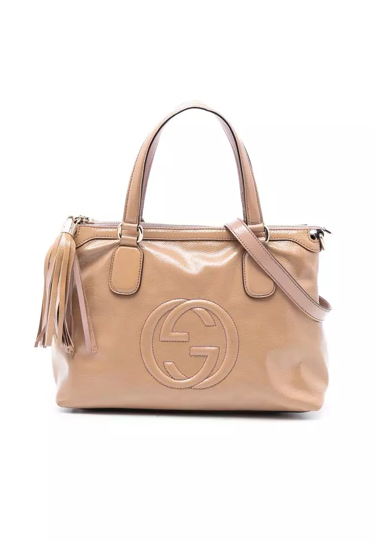 Pre-Loved Gucci Small Patent Soho Working Satchel