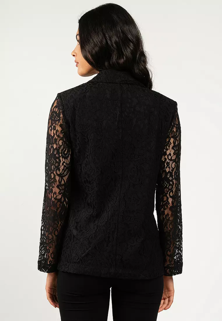 Long Sleeves Lace Blazer