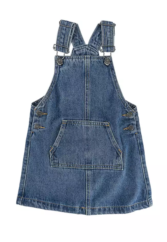 Baby denim pinafore store dress