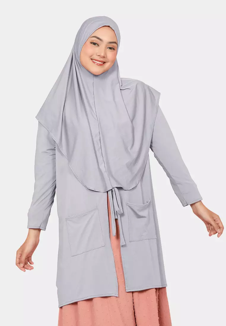 Zelena - Ralisha Outer Hijab | Cardigan Wanita - Grey