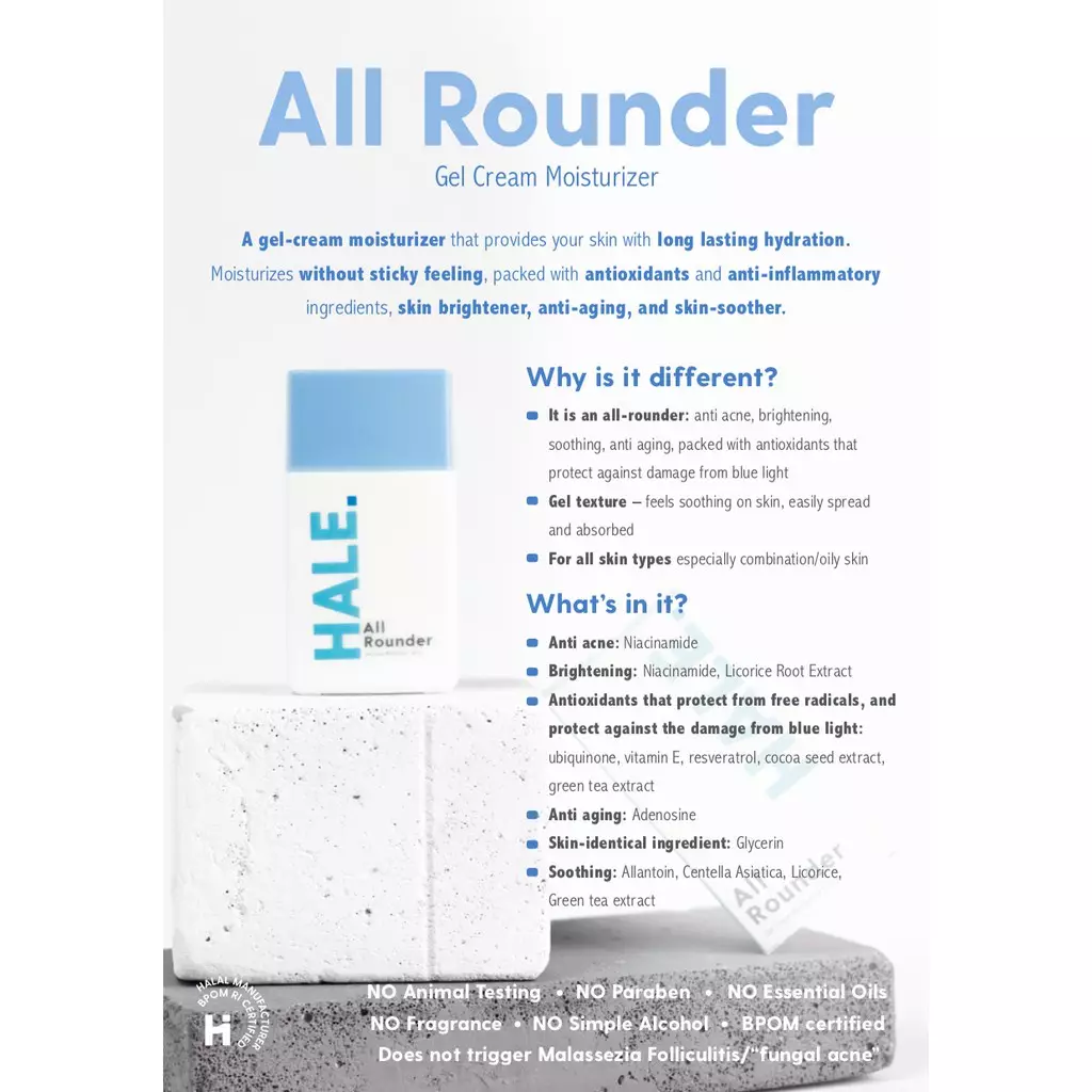 HALE ALL ROUNDER GEL CREAM MOISTURIZER 40GR