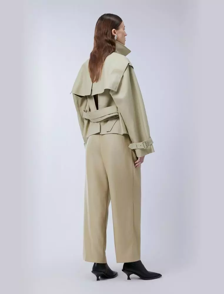 Wool Loose Fit Long Pants