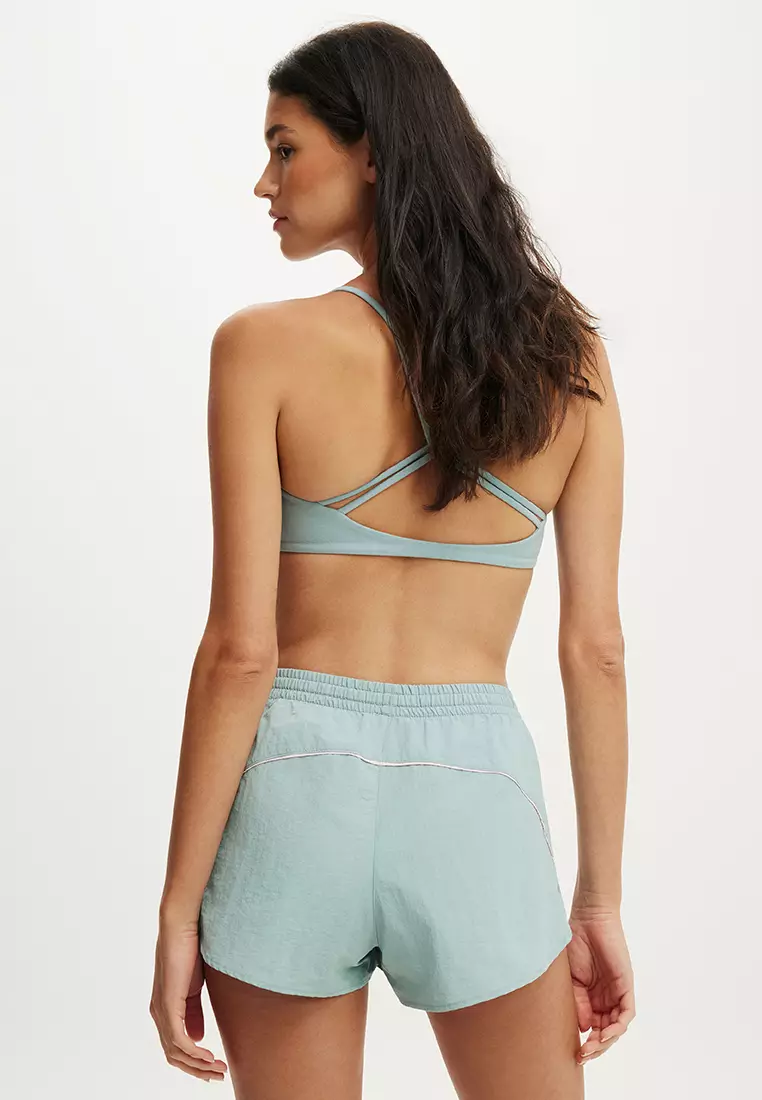 Woven Dolphin Hem Micro Shorts