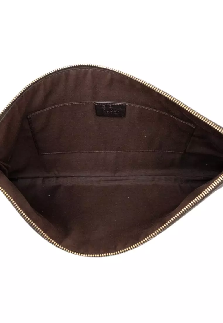 Pre-Loved Gucci Calfskin Bamboo Tassel Clutch