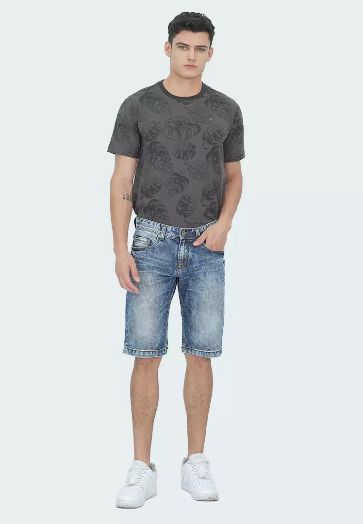 LGS - Celana Pendek - Short Jeans - Blue Washed Denim - JSS.293.P080.A690.C