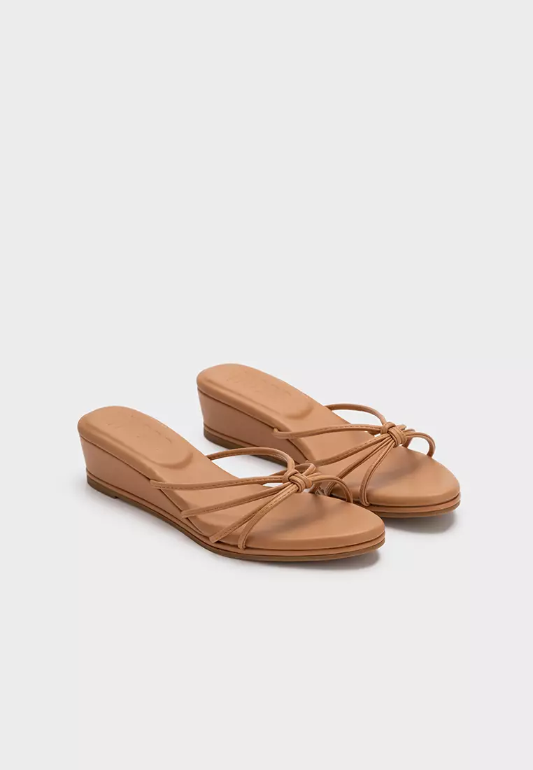 KNOTTED CLOUDFOAM LOW WEDGE HEEL