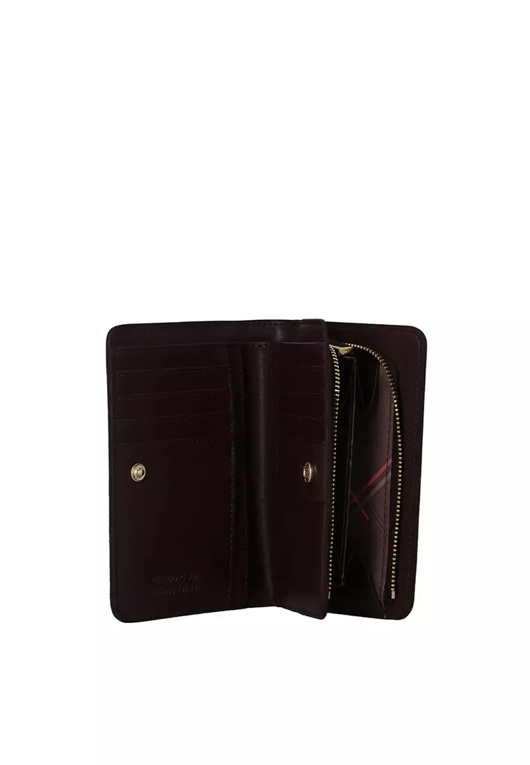 CR Valeria Short Wallet - Maroon