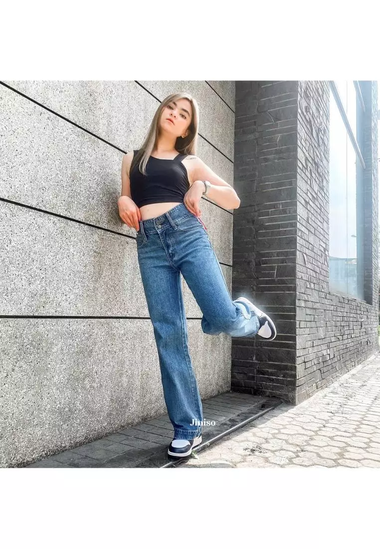 Highwaist Baggy Jeans 500 GET LOW