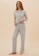 MARKS & SPENCER grey M&S Star Print Pyjama Set 13337AA8BAE598GS_4