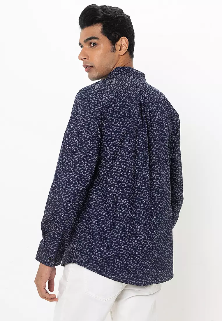 Micro-Printed Long Sleeves Shirt