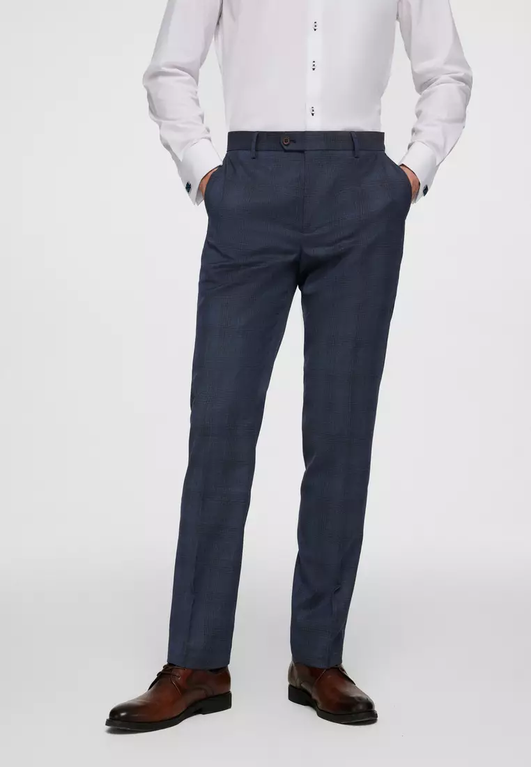 純羊毛套裝西裝褲