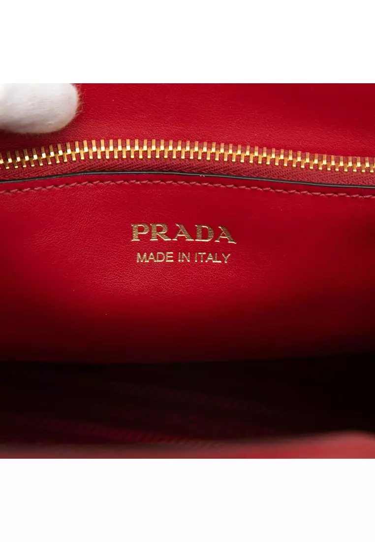 Pre-Loved Prada Small Saffiano Cuir Monochrome Top Handle Tote
