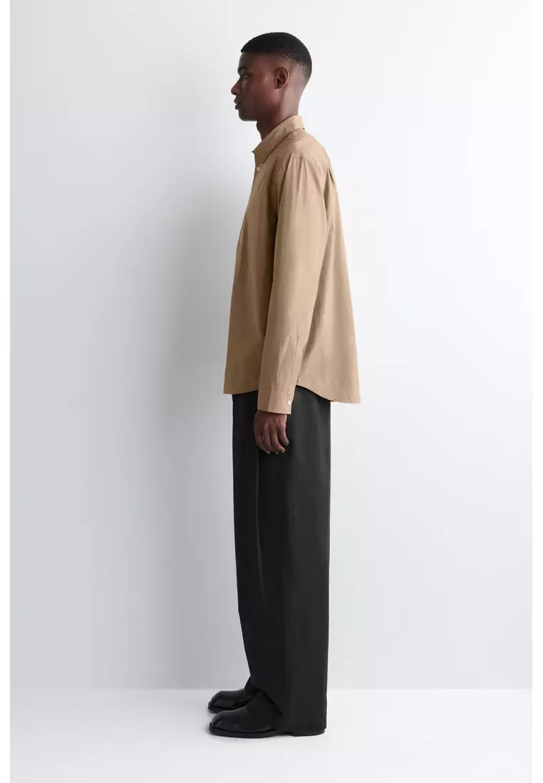 RELAXED PIMA COTTON-POPLIN SHIRT