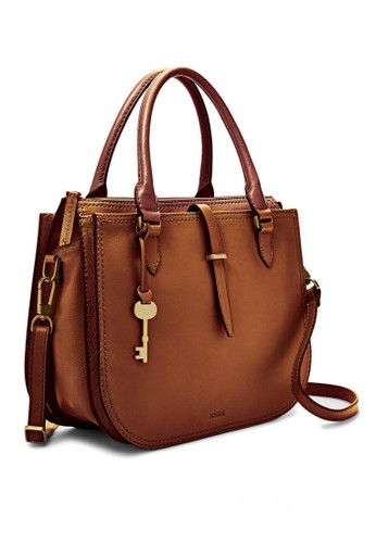 Jual Fossil  Fossil  Ryder Leather Satchel Brown Tas  
