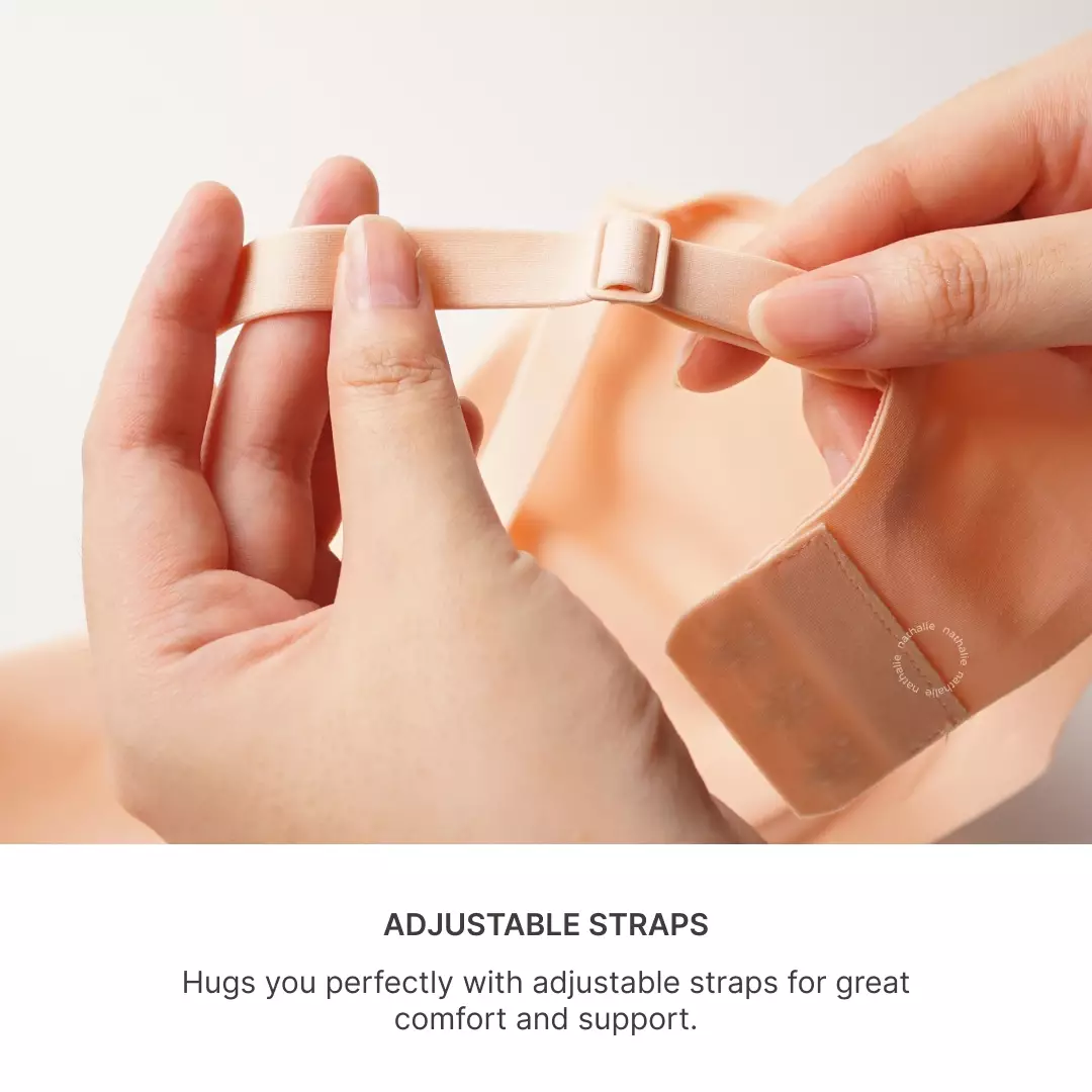 Nathalie Square Neck Seamless Bra NTB 3520 - Beige