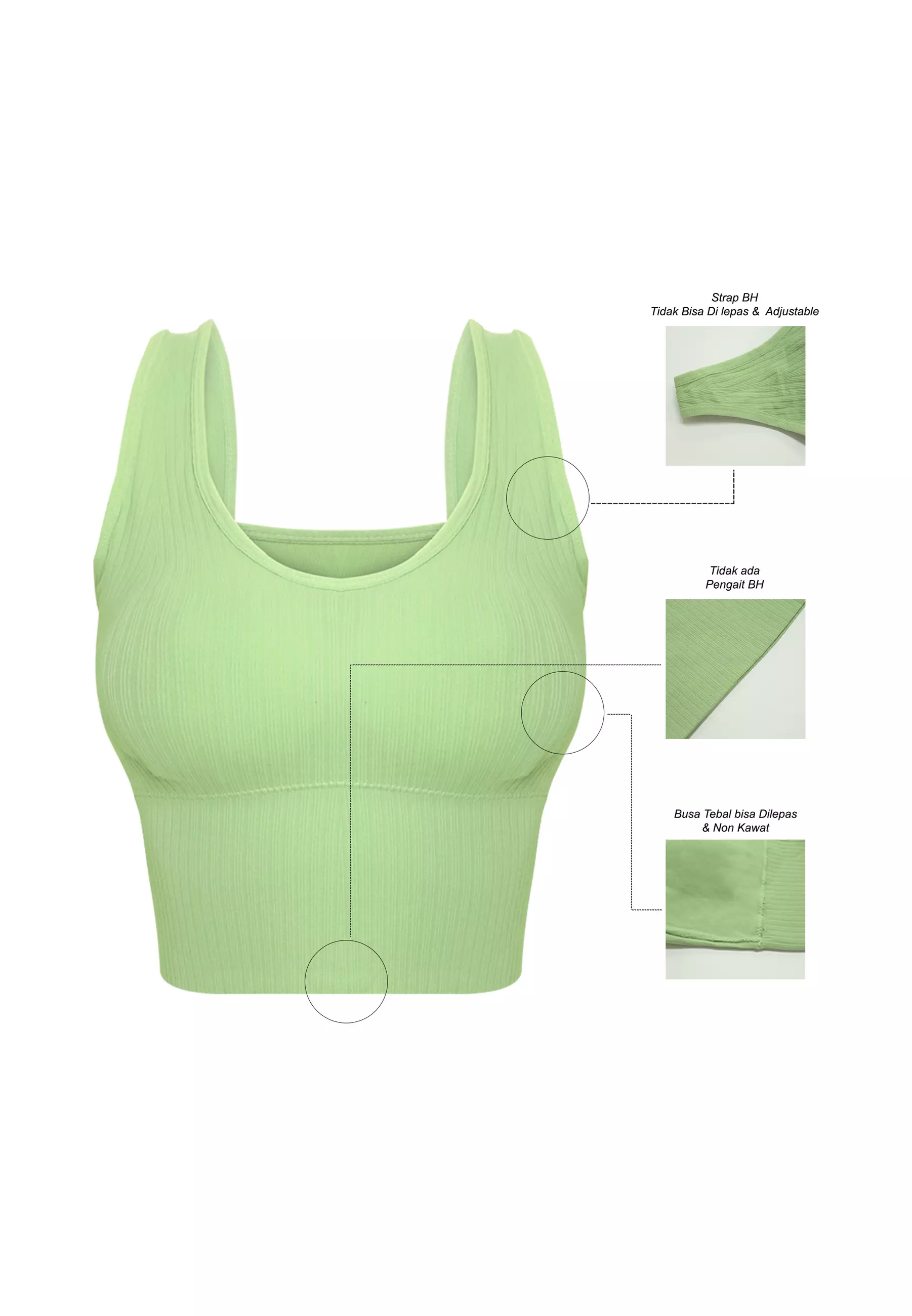 You've (YouHave) Tanktop Tank Top Crop Top Sport Bra BH Sport BH Wanita Singlet Busa 100048